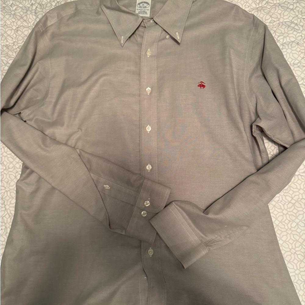 Men's Gray Brooks Brothers XL Dress Shirt